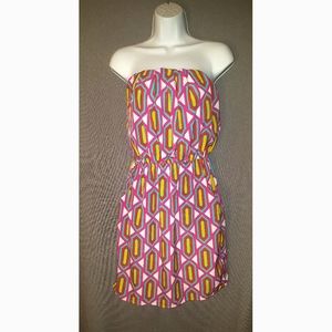 Pockets! PeachLove strapless lined dress SZ S